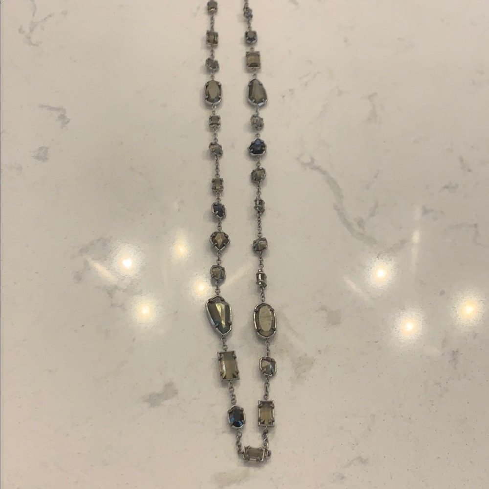 Kendra Scott Long Antique Silver Necklace